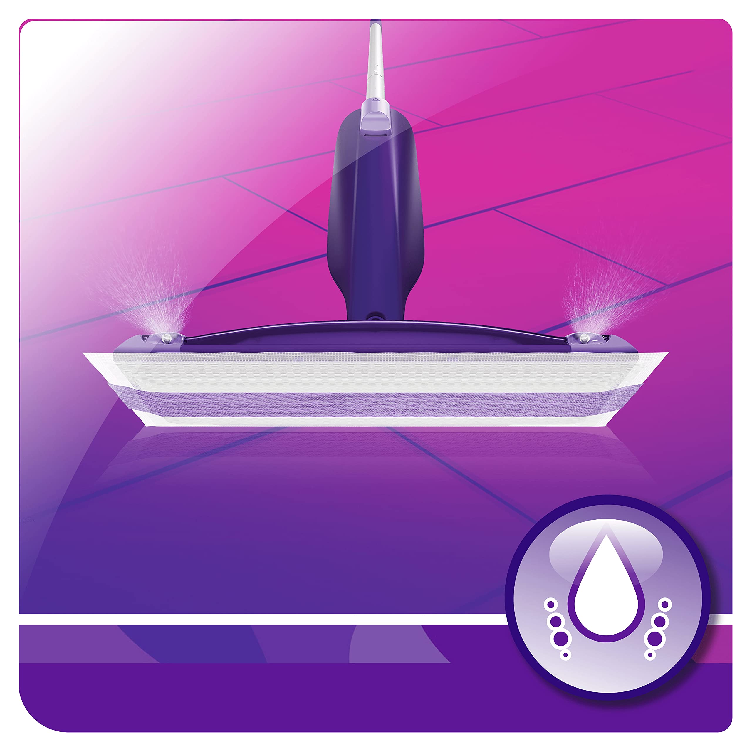 Swiffer WetJet cleaning solution bottle ready to lift dirt