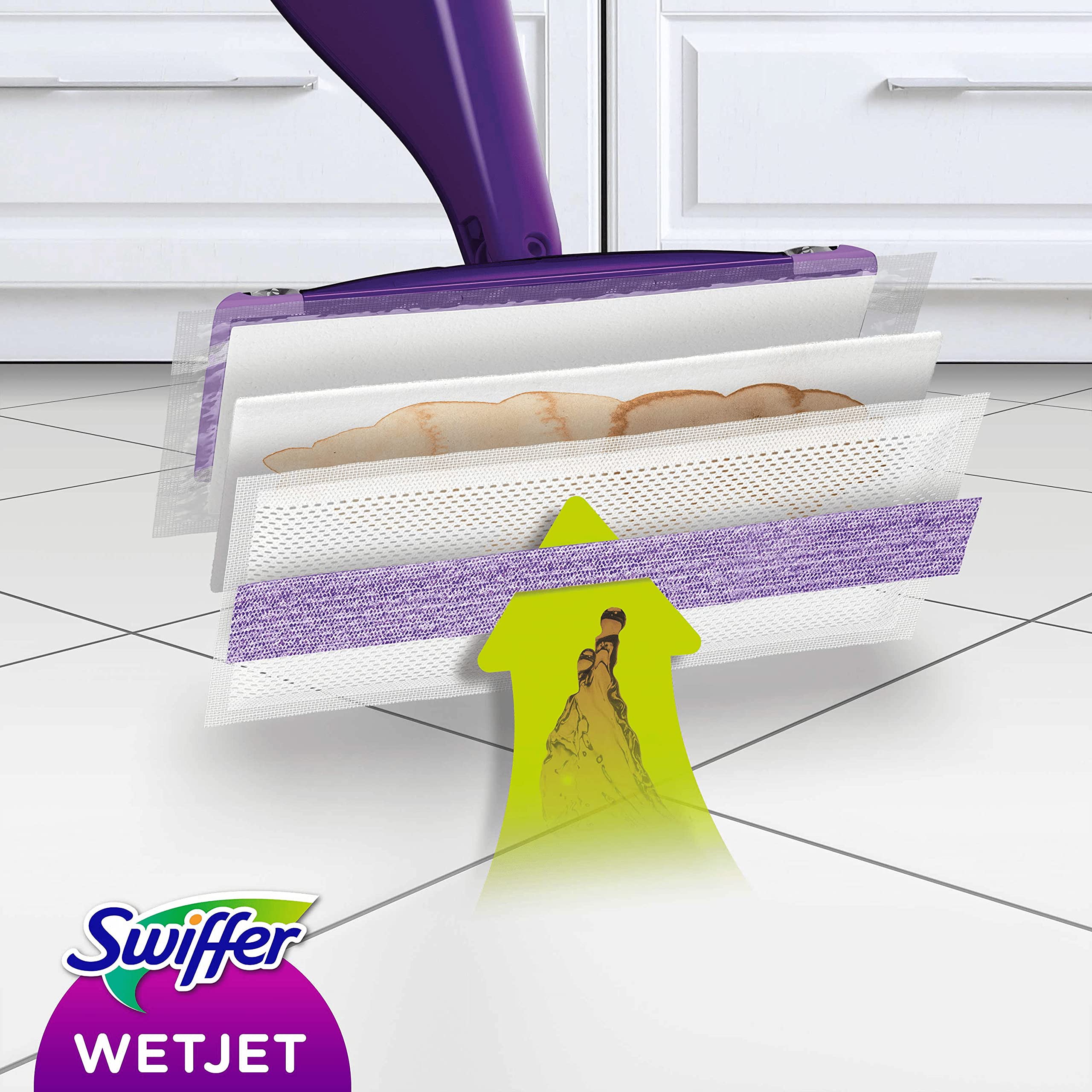 Swiffer WetJet storage dock keeps kit organized
