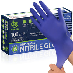 SWIFTLITE disposable nitrile gloves, large size, 100-count box, ideal for daily kitchen tasks.