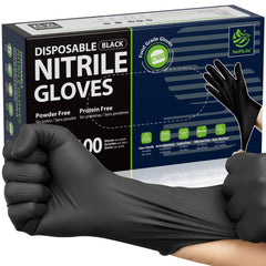SWIFTLITE nitrile gloves 4mil black box packaging for convenient storage