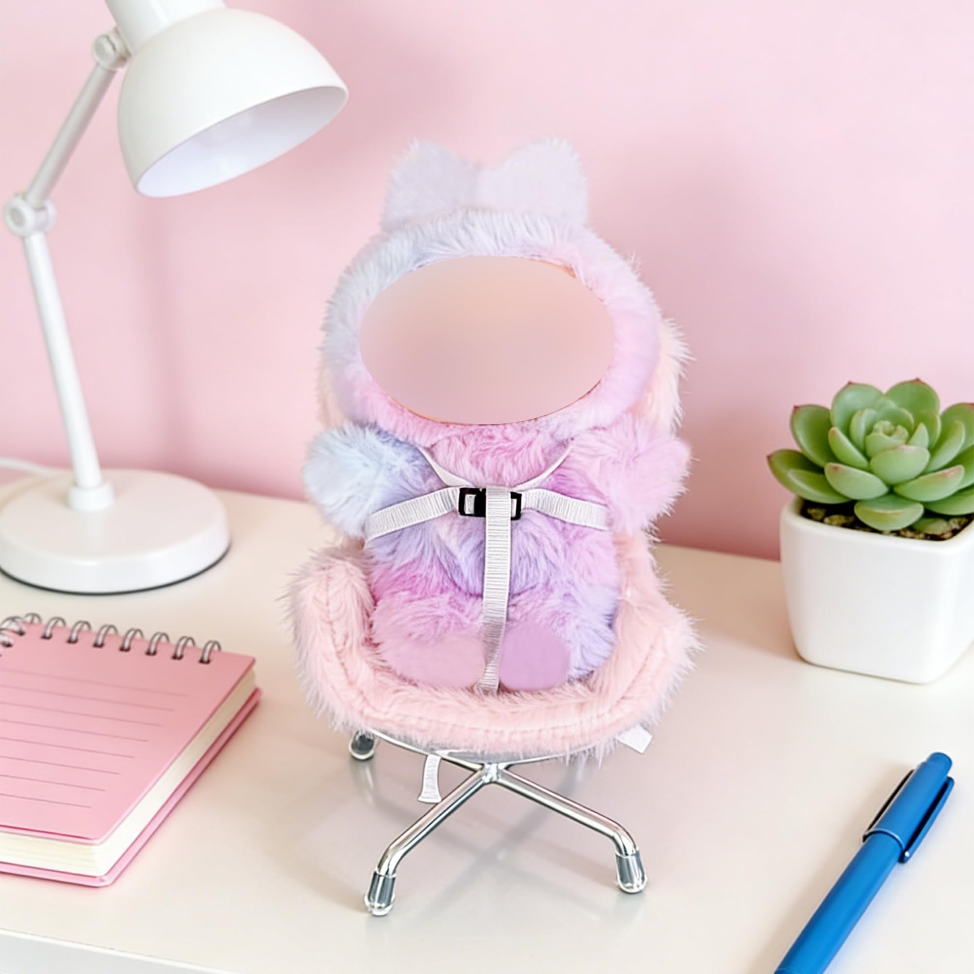 SwiftServ plush-cushion pink seat offers a soft spot for characters.