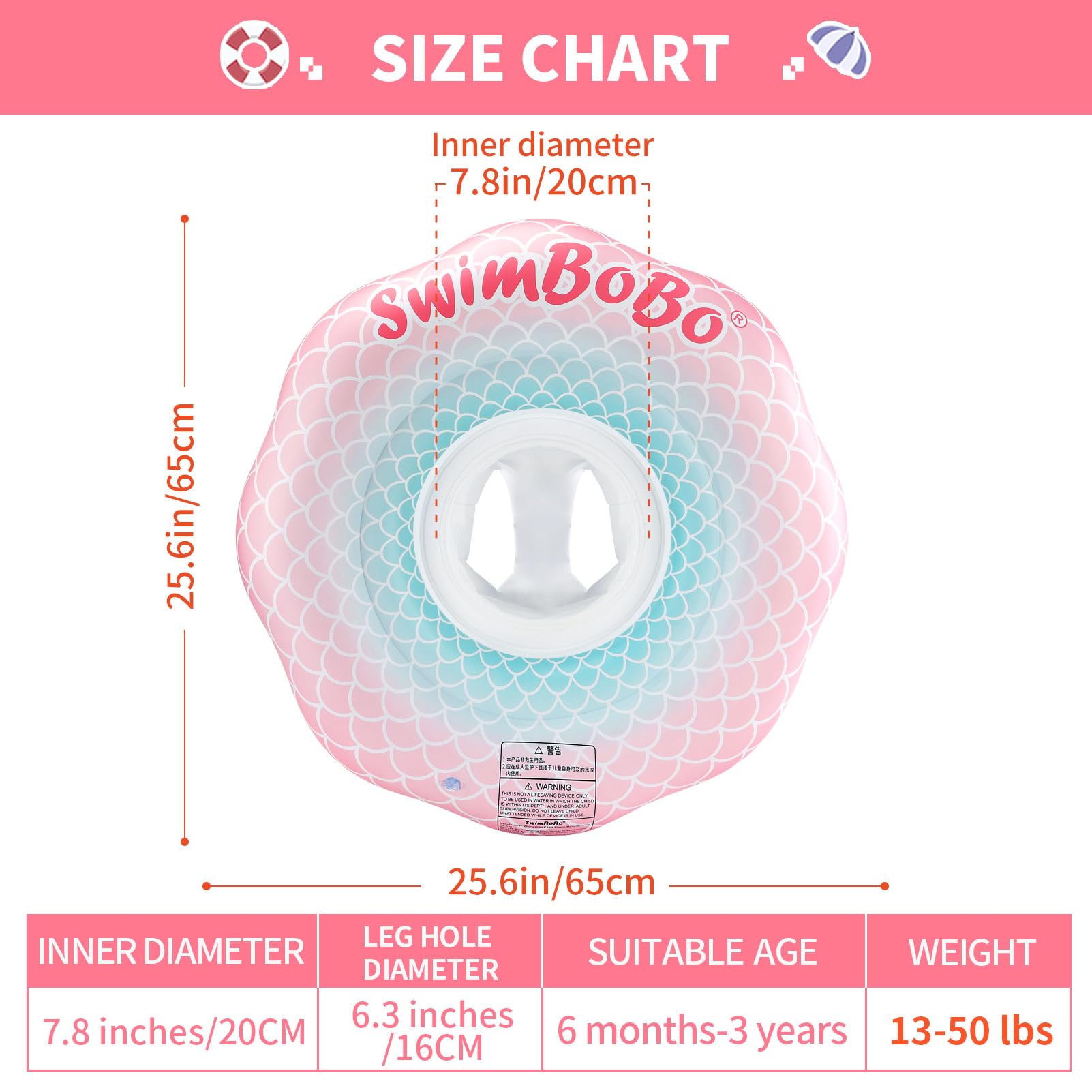 Swimbobo easy inflate and deflate valves with portable, stowable design.