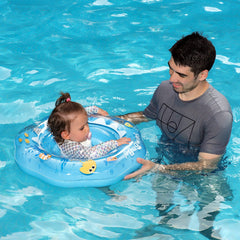Swimbobo pool toy with two air chambers; easy inflation and quick deflation.