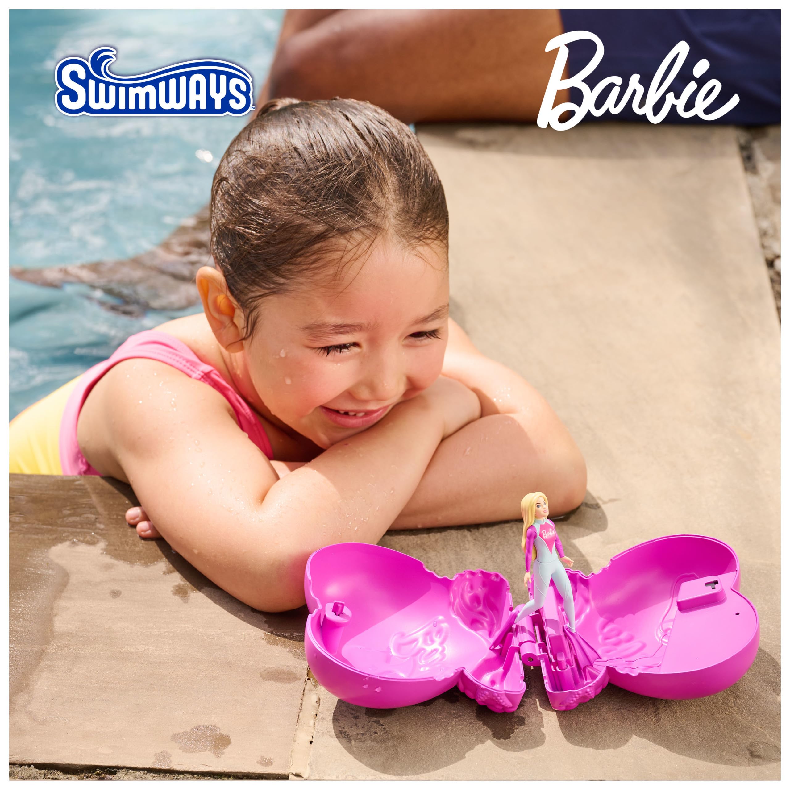 Close-up of the shell-release mechanism releasing Barbie in the water