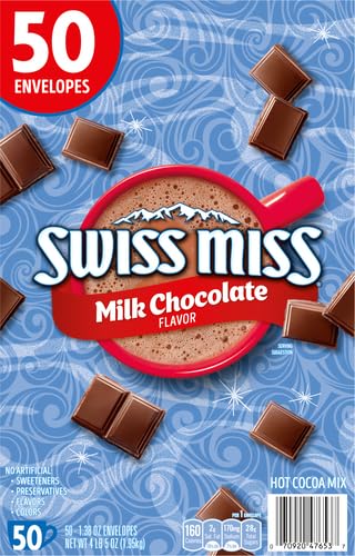 Swiss Miss cocoa in café setting for guests