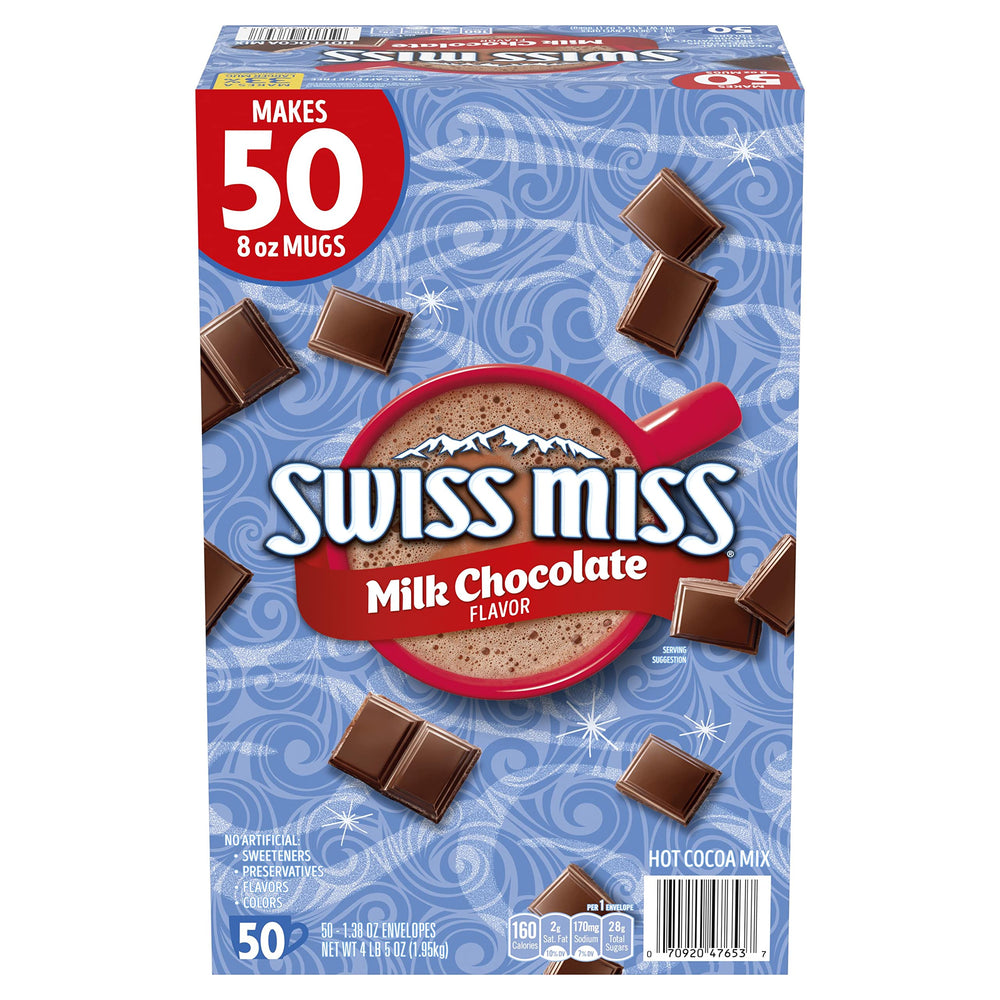 Swiss Miss milk chocolate cocoa packaging for display