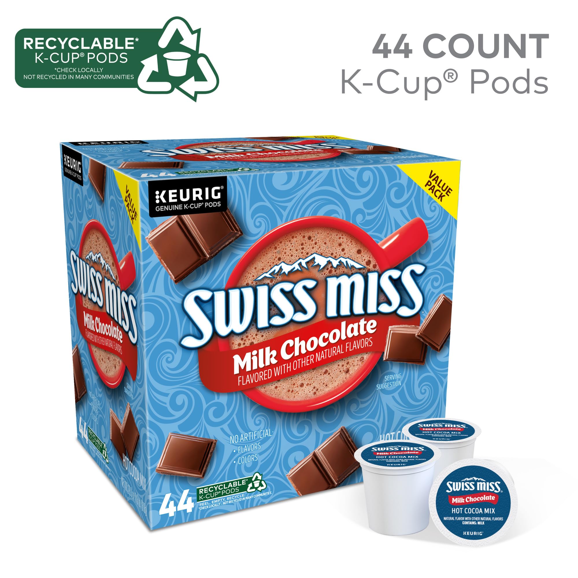 Warm mug with Swiss Miss cocoa ready for a cozy moment.