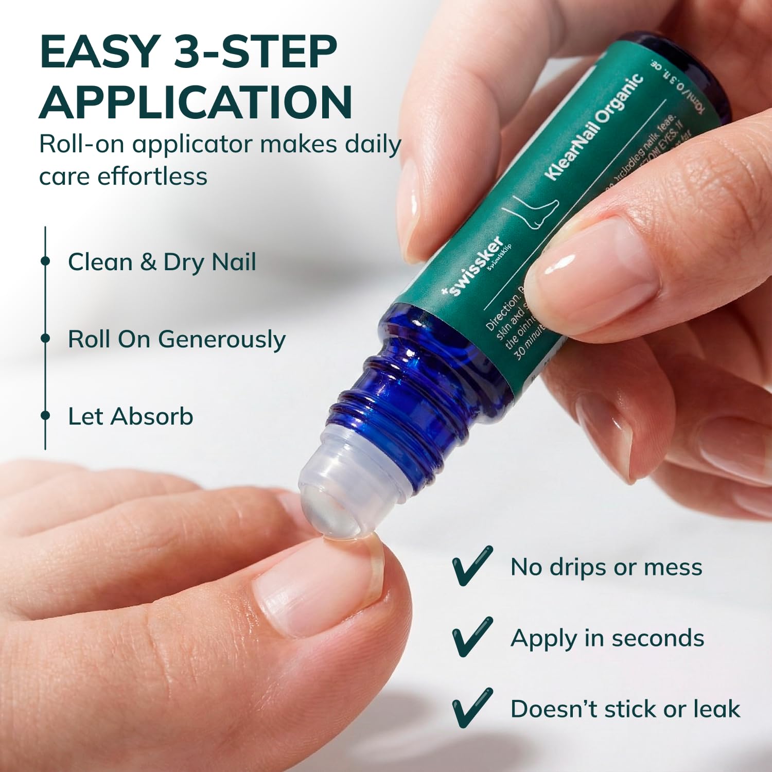 Swissklip KlearNail bottle label highlighting natural ingredients