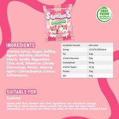 Swizzels Squashies Strawberry & Cream soft, chewy two-tone candy for a satisfying bite.