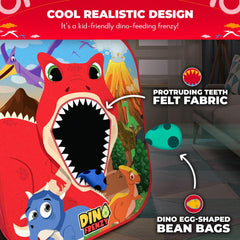 Swooc Dino Frenzy easy-fold backpack for compact storage.