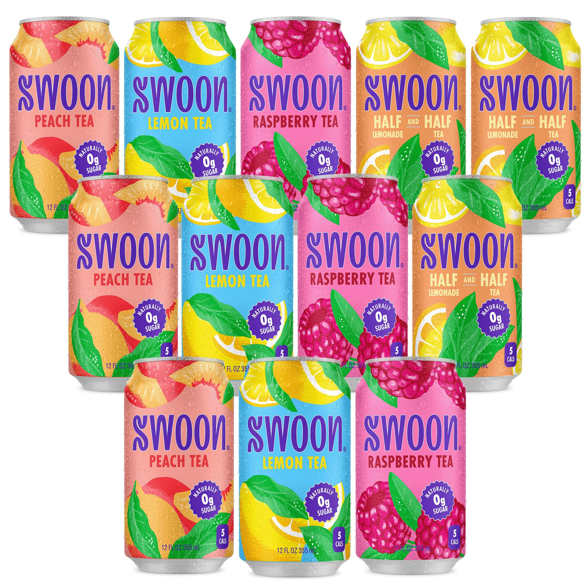 Swoon Lemon sugar-free iced tea can with bright citrus flavor and zero sugar