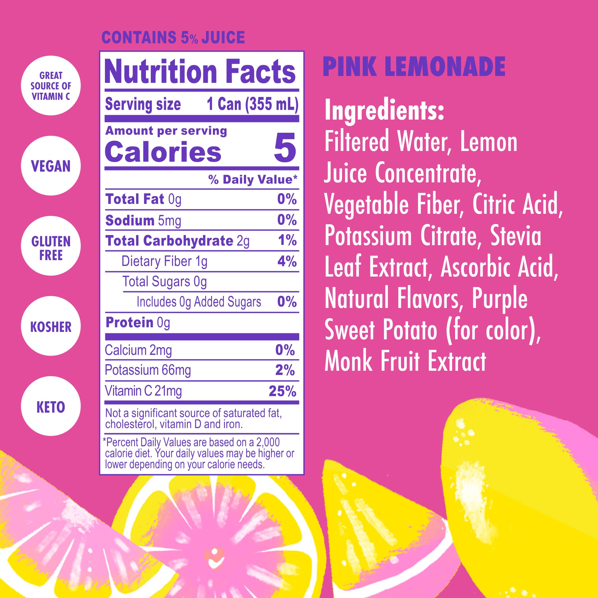 Swoon Zero-Sugar Lemonade bottle showcases monk fruit sweetness without added sugar.
