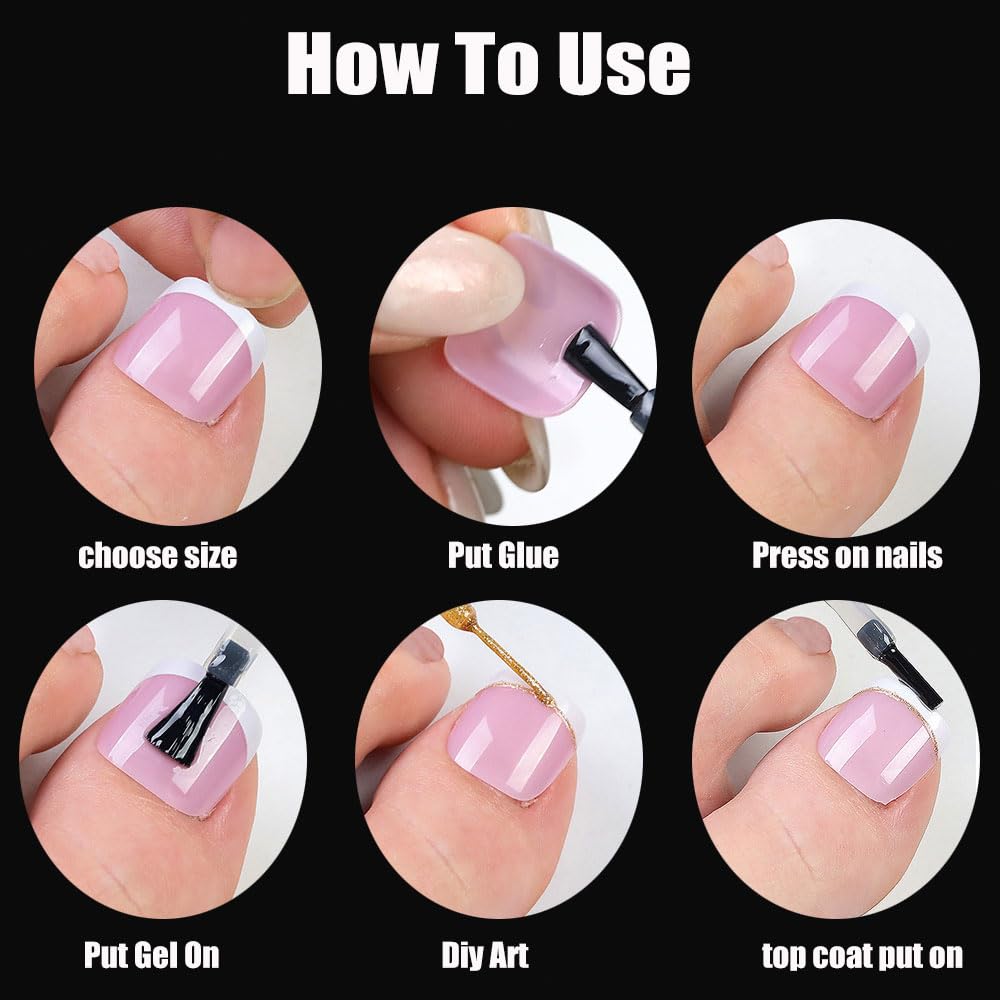 SWRITATSK ABS material toe nails offer durable wear for weeks