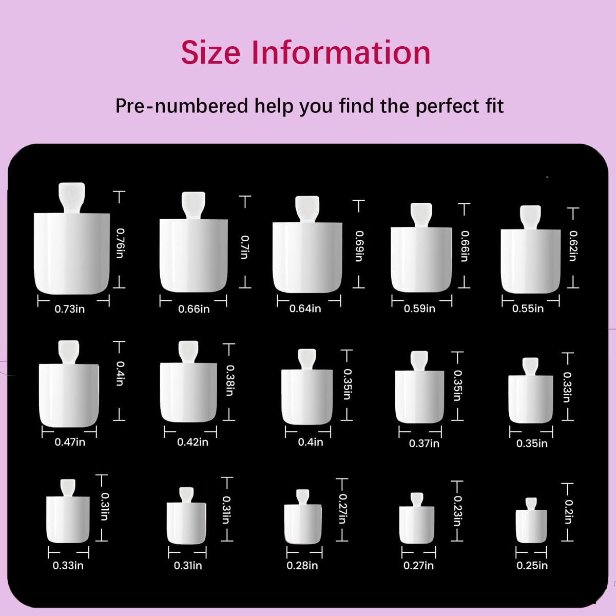 SWRITATSK White toe nail tips thick back edge – enhanced fit and protection