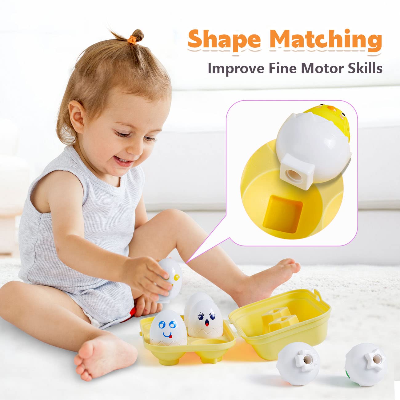 SYHLN bright colors on eggs aid color matching and visual differentiation.
