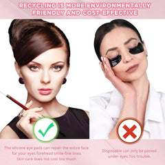 Syhood silicone eye wrinkle pads worn overnight for smoother morning skin.