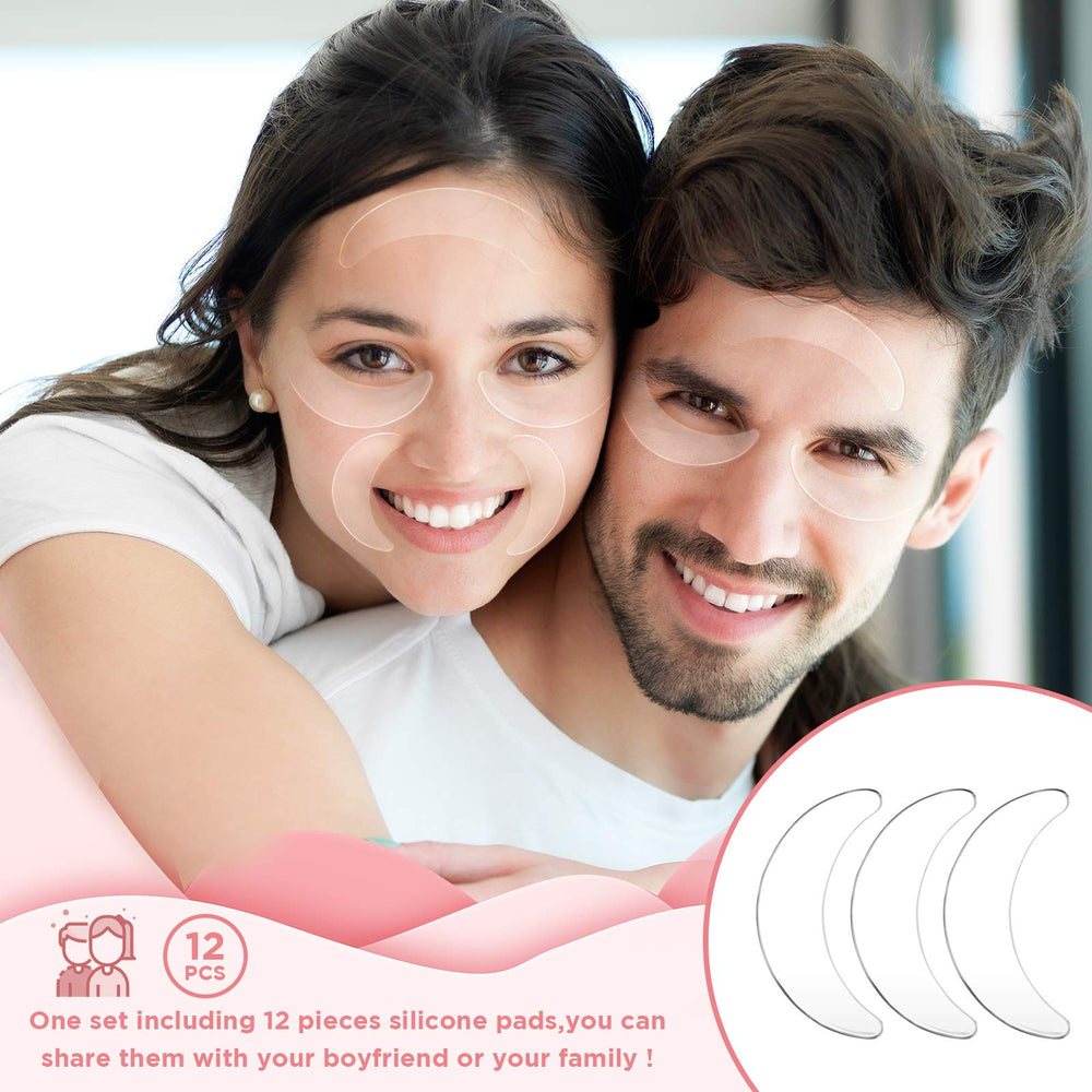 Syhood silicone eye wrinkle pads with protective cover and storage bag.
