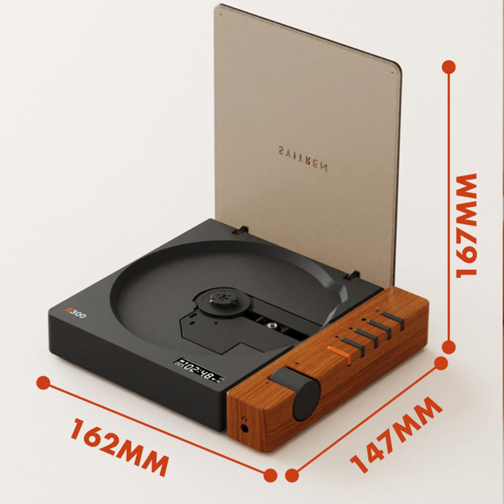 Syitren R300 CD player brown Bluetooth transmitter to speakers or headphones