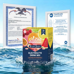Syloni electrolytes powder trial variety with 20 sticks in the pack for versatile hydration options