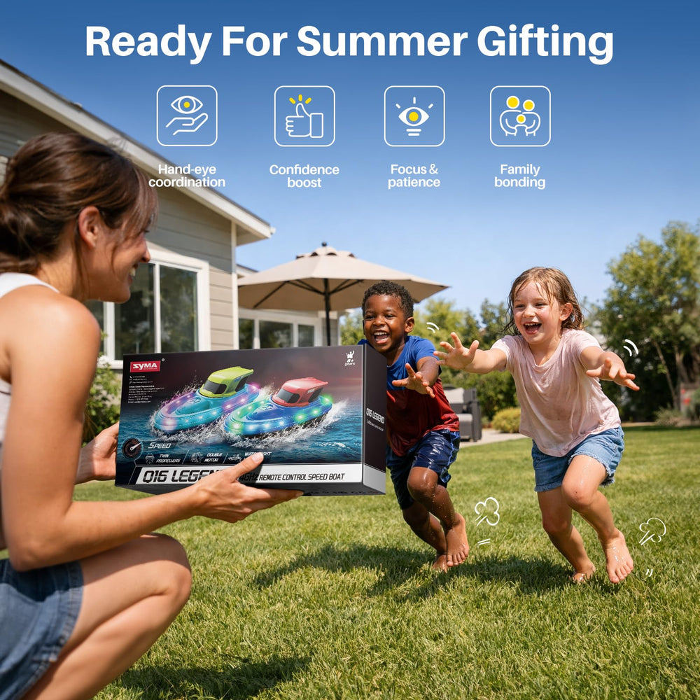 SYMA two-pack creates family pool fun with friendly racing.