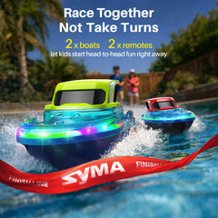 SYMA LED light display boosts visibility at dusk.