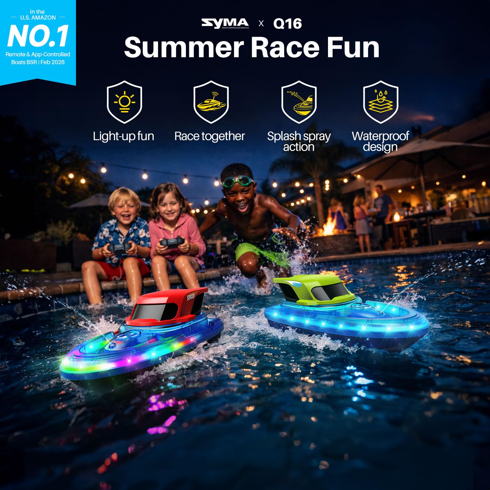 SYMA remote with 2.4GHz control for smooth, uninterrupted play.