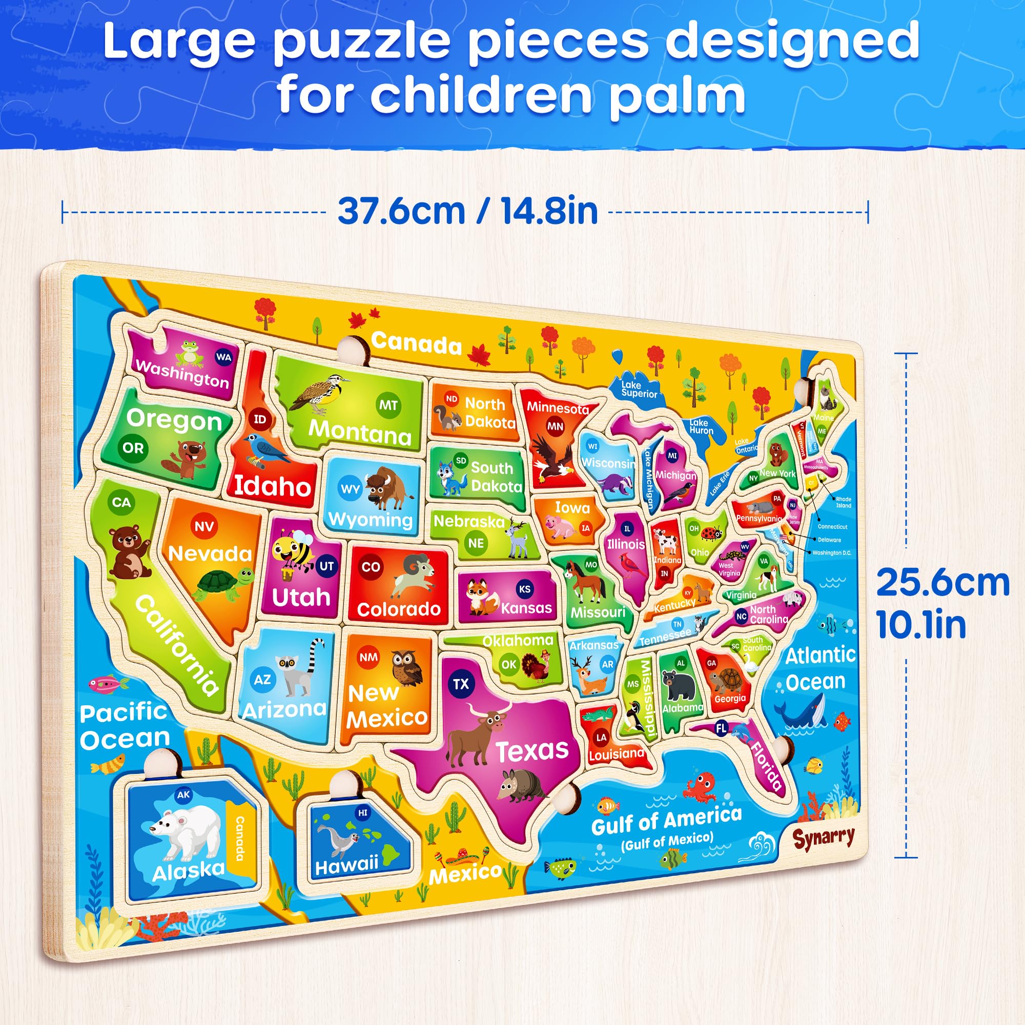 SYNARRY map puzzle makes a thoughtful learning gift for kids' development