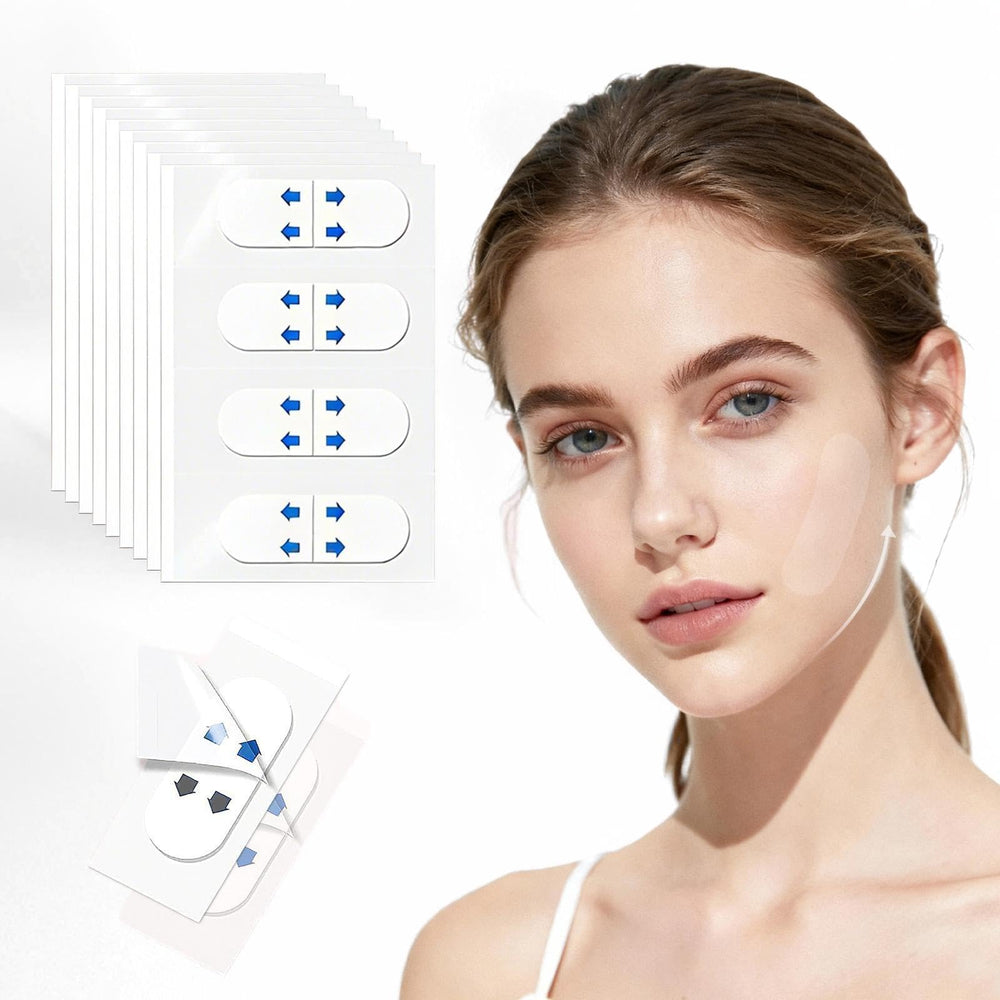 SYNATANA neck tape invisible packaging shows discreet design for daily firming under makeup.