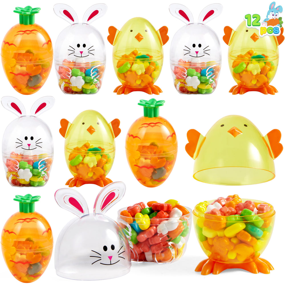 SYNCFUN Easter carrot-shaped candy-filled egg shell for egg hunts