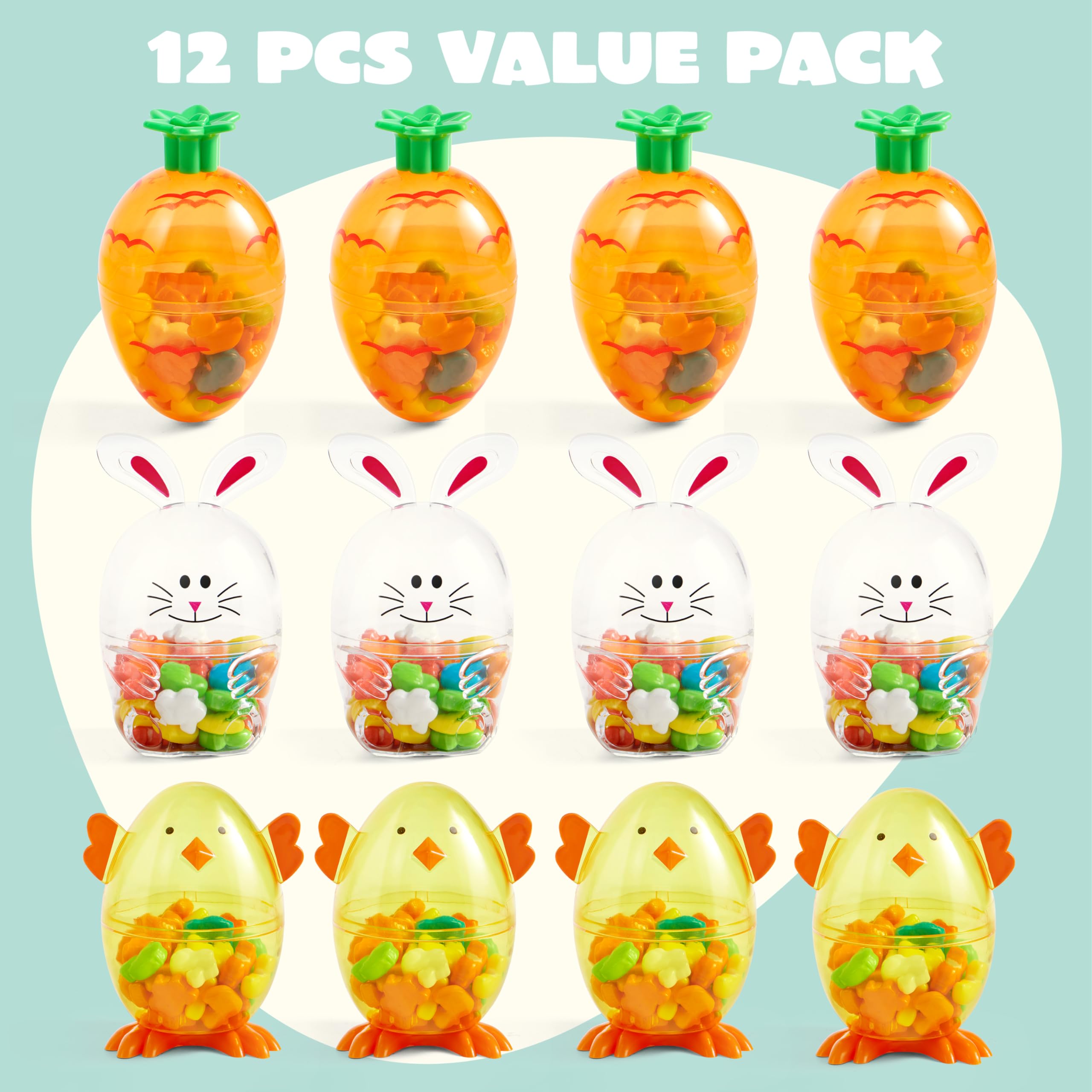 SYNCFUN Easter chick-shaped candy-filled egg shell for party favors