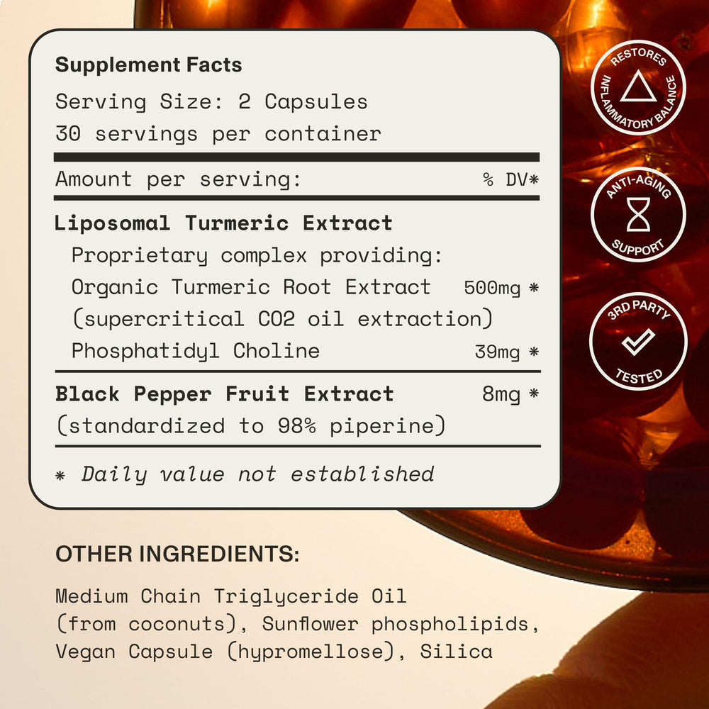 Synchro Gold bottle with pepper extract, emphasizing piperine boost.