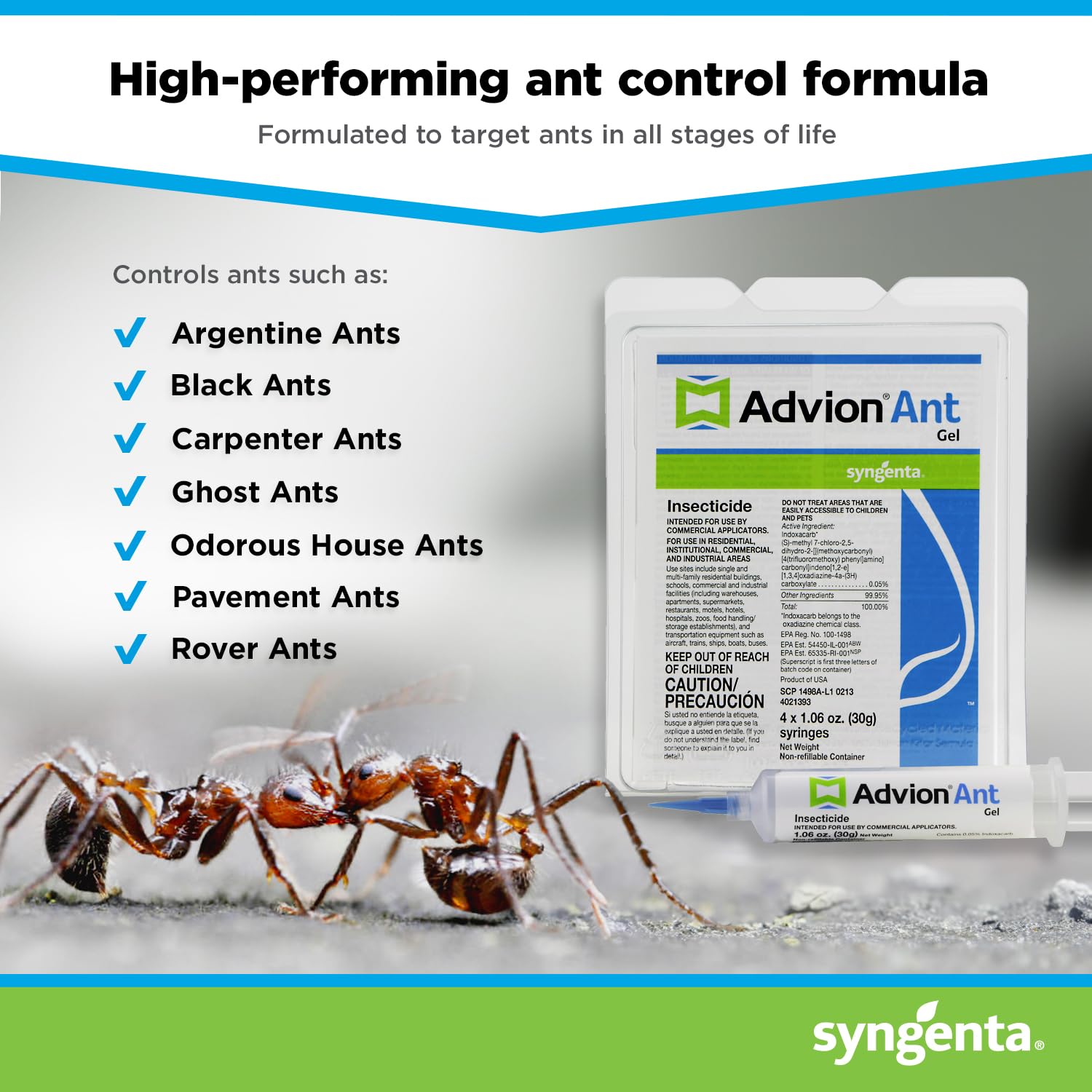 Indoor and outdoor use enabled by Advion gel for versatile protection.