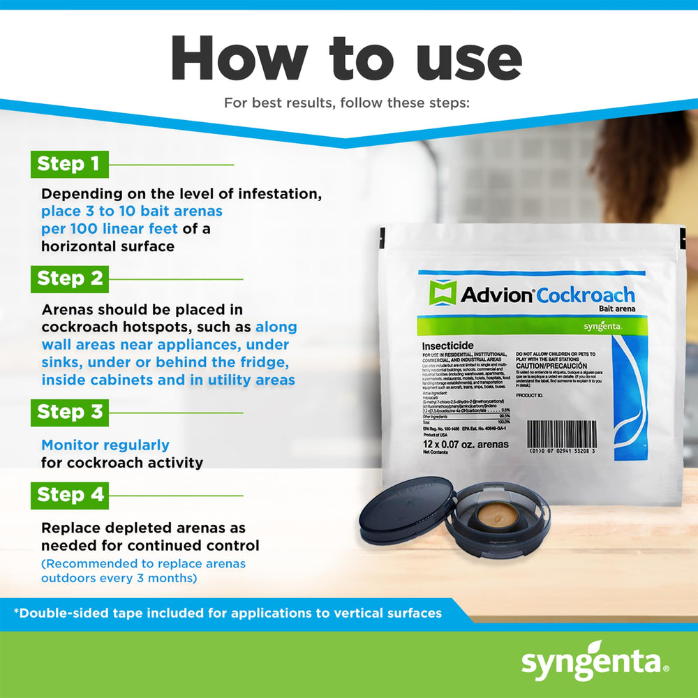 Design of Syngenta Advion Arena bait station highlighting white, discreet aesthetics.