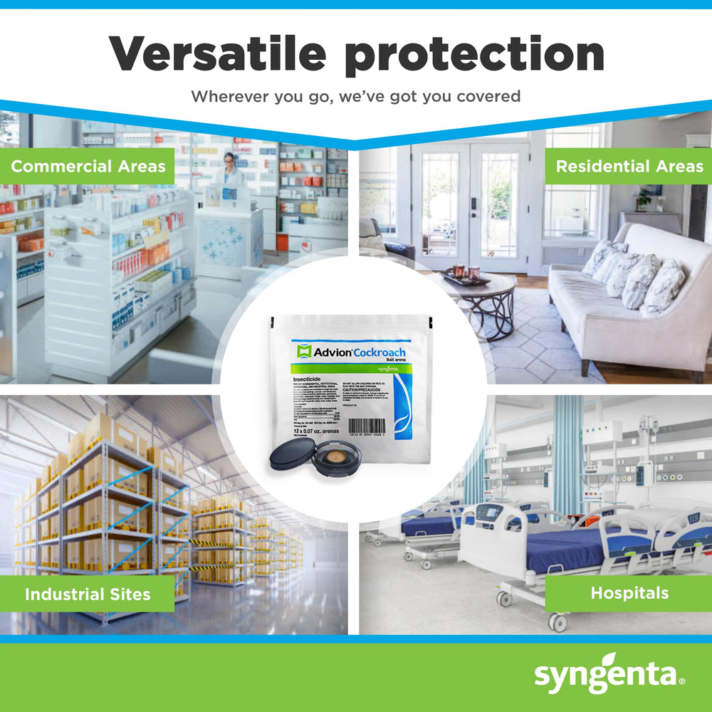 Advion Arena bait station in use in a pantry-friendly setup by Syngenta.