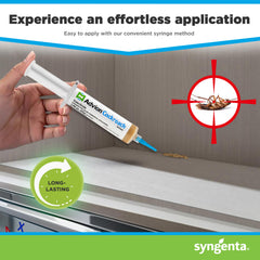 Syngenta Advion gel bait placed in cracks and crevices to reach roaches.