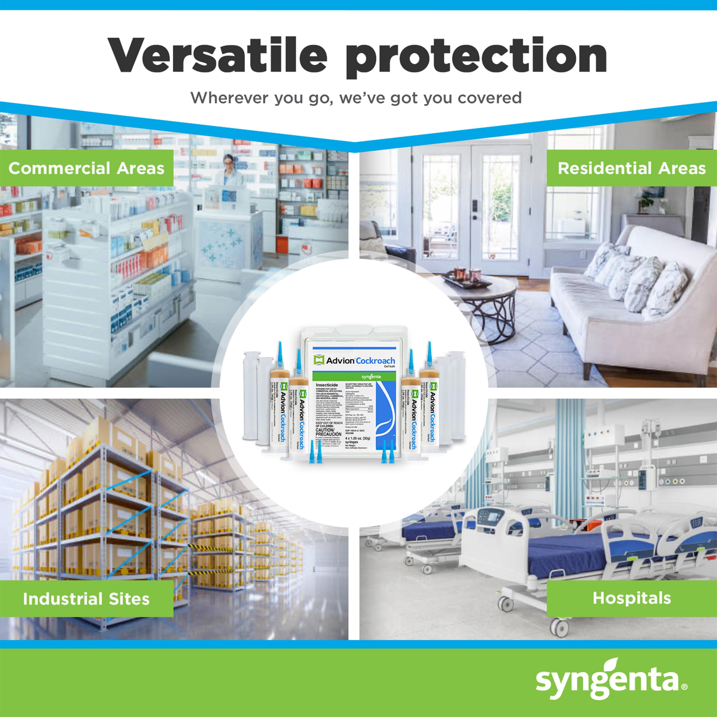 Syngenta Advion gel bait in indoor/outdoor use setting.
