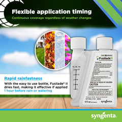 Spot-treatment example demonstrates targeted weed control around plants.
