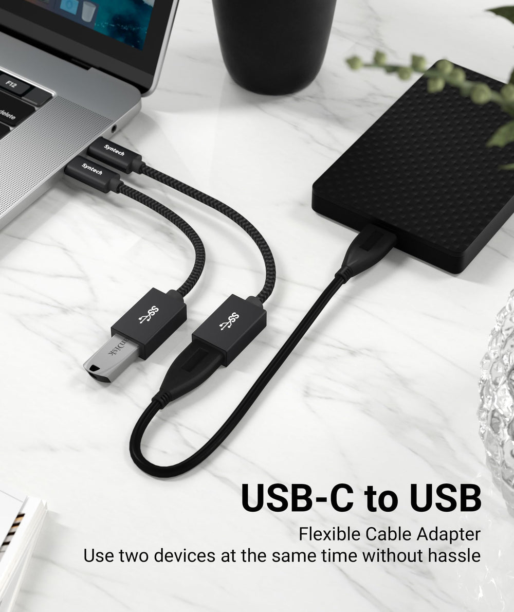 Syntech USB C to USB adapter demonstrating broad compatibility with USB-C devices