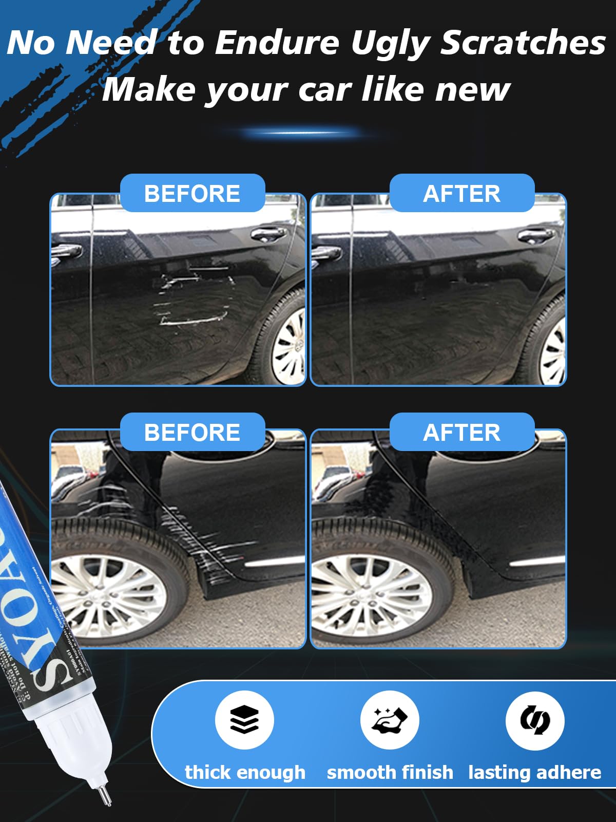 SYOAUTO bottle keeps color-matching paint ready for repairs