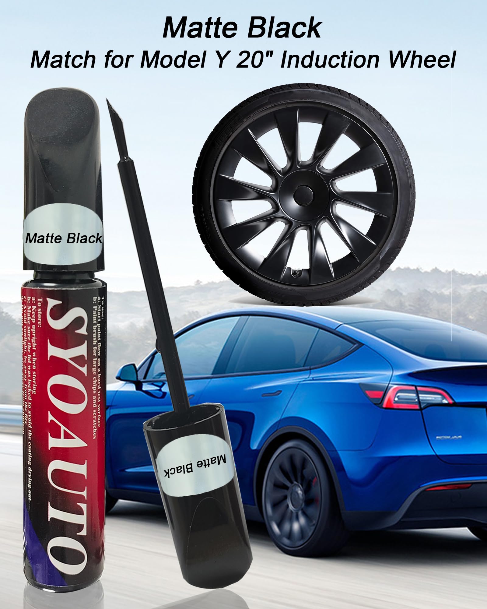 SYOAUTO durable finish shields rims from chips and curb rash.