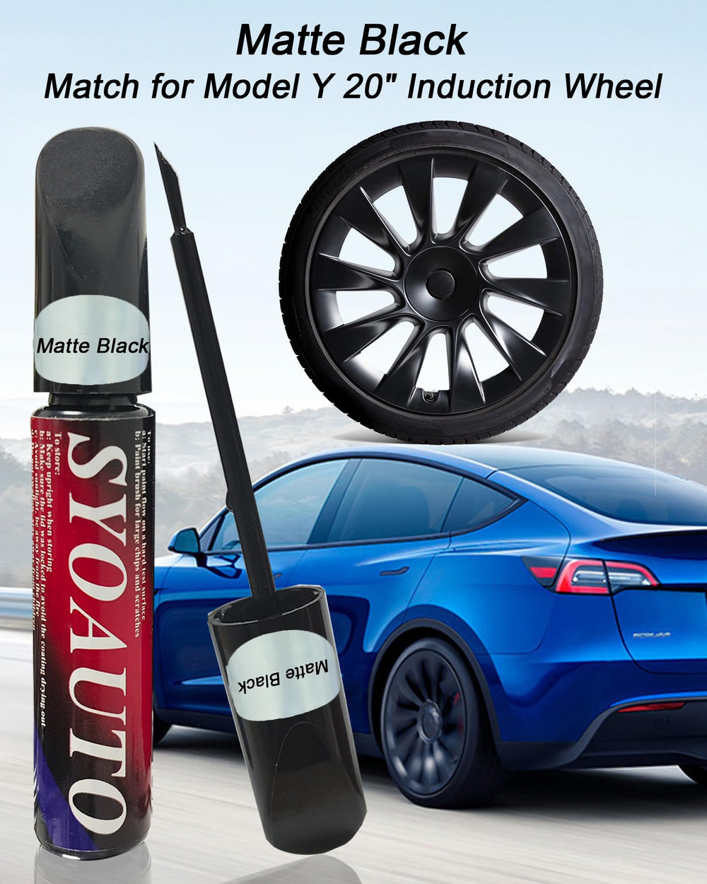 SYOAUTO durable finish shields rims from chips and curb rash.