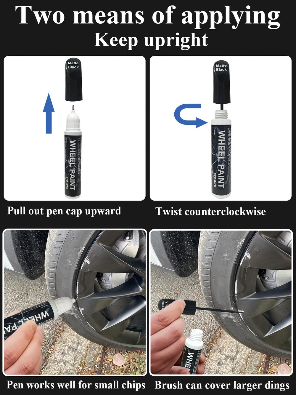 SYOAUTO prevents future rust by sealing small scratches on rims.