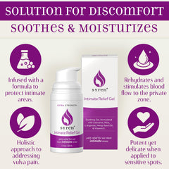 Syren gel being applied to sensitive skin for soothing comfort.