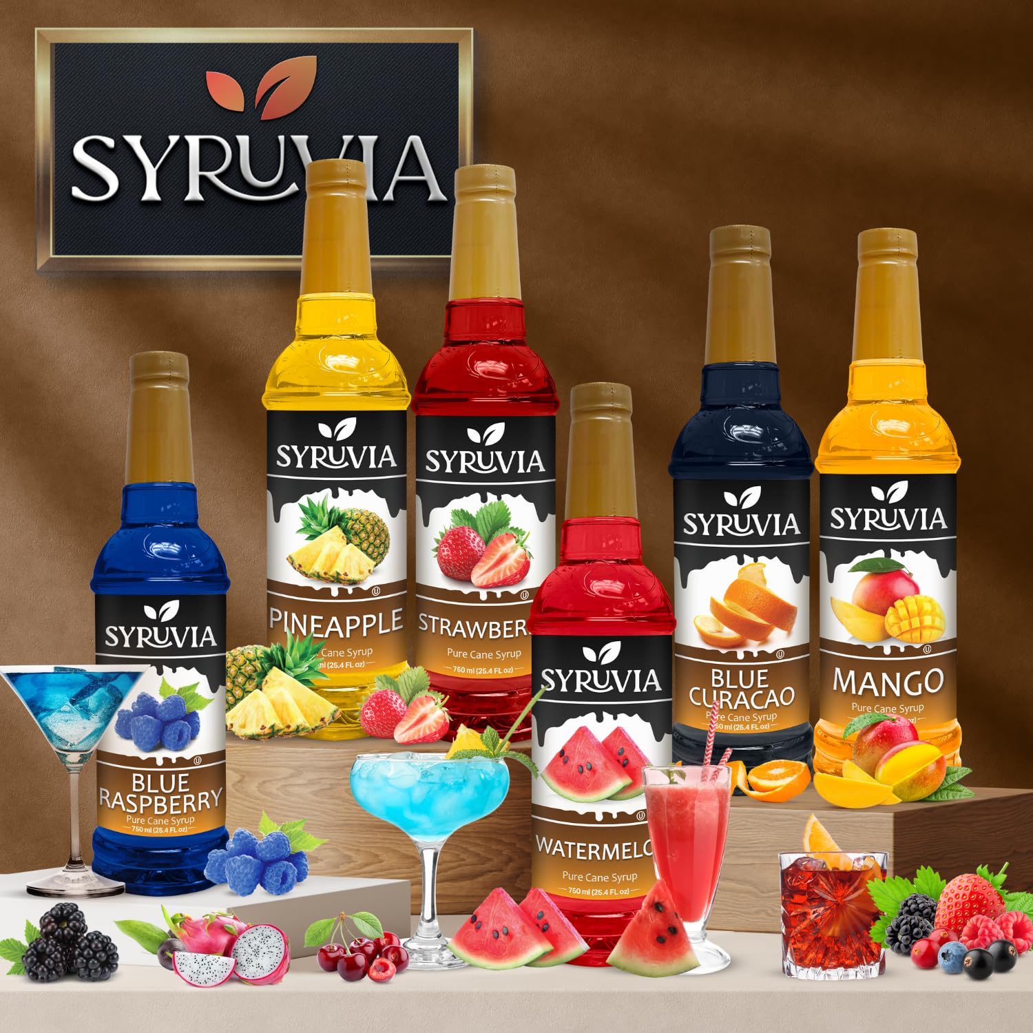 SYRUVIA Dragon Fruit Syrup Italian soda with bright color and aroma.