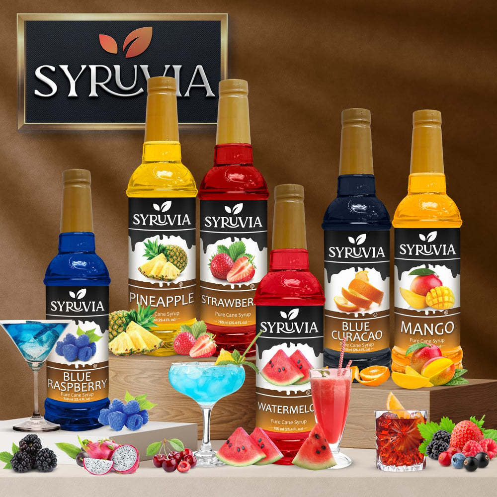 SYRUVIA Dragon Fruit Syrup Italian soda with bright color and aroma.