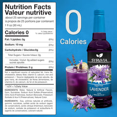 SYRUVIA Sugar Free Lavender Syrup pump for easy dispensing in lattes