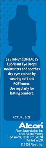 Systane Contacts Drops packaging front emphasizes brand and usage with clarity.