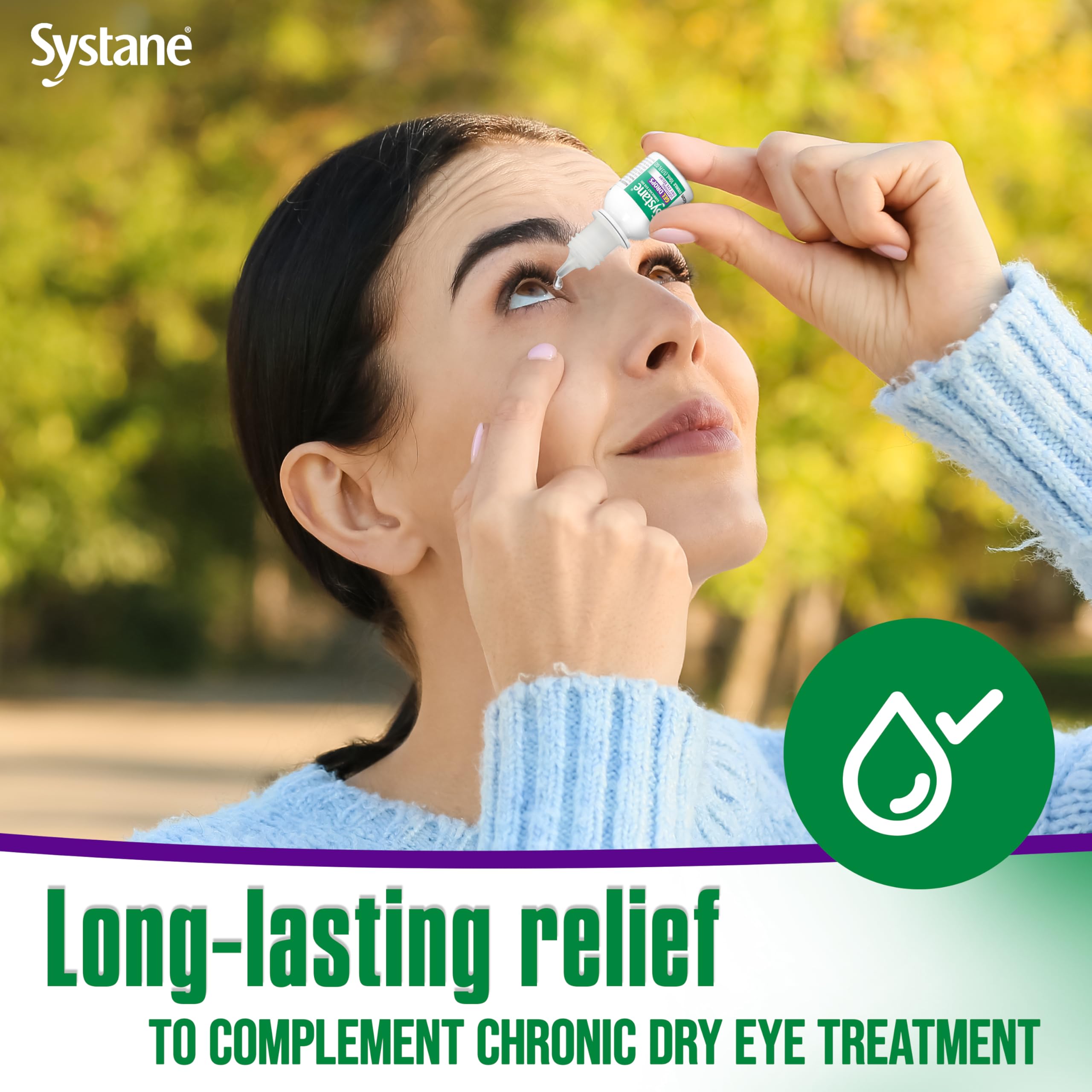 Systane Gel Drops on-the-go case for travel-ready comfort.