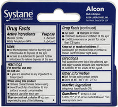 Close-up of Systane Nightime Eye Ointment tube for soothing overnight lubrication