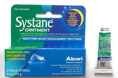 Systane Nighttime Ointment application demonstrates bedtime moisture seal.